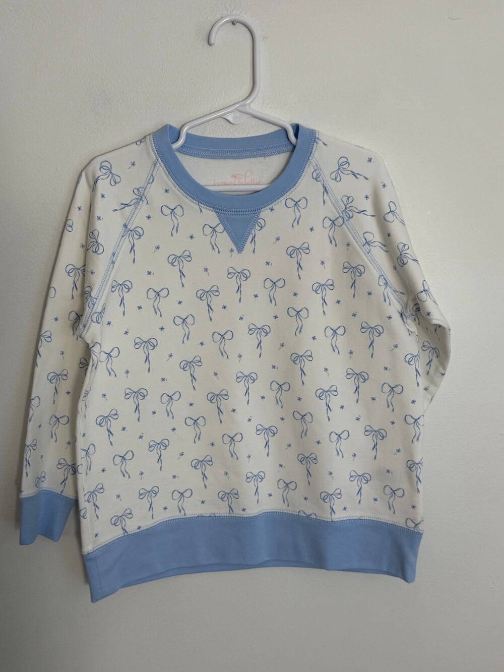 James & Lottie Sidney Sweatshirt- Blue Bows size 6 NWT $56